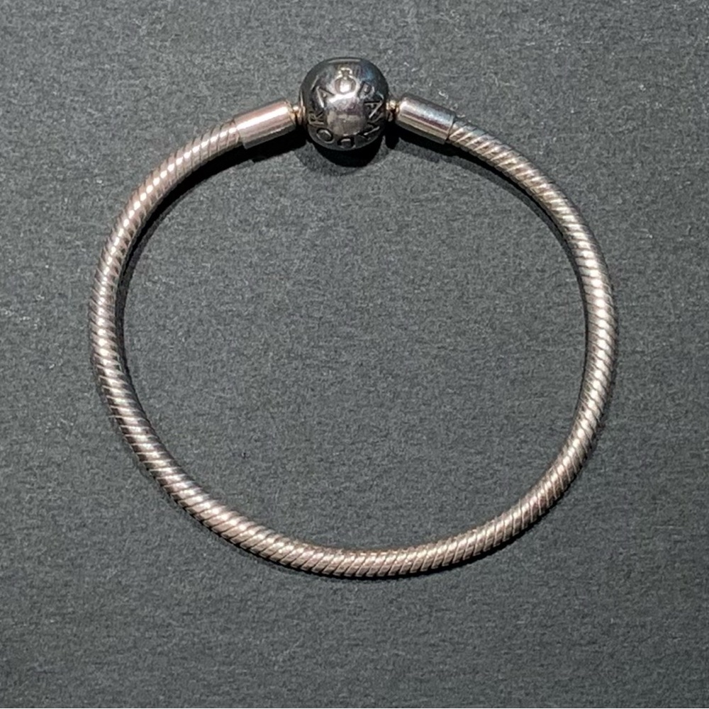 EUC 6.3 inches Pandora Classic Snake Chain Sterling Silver Moments Bracelet